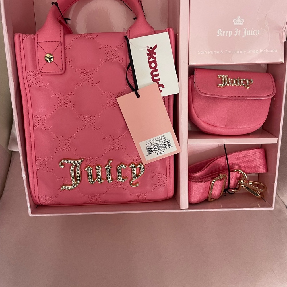 Juicy Couture Pink Crossbody Bag Set